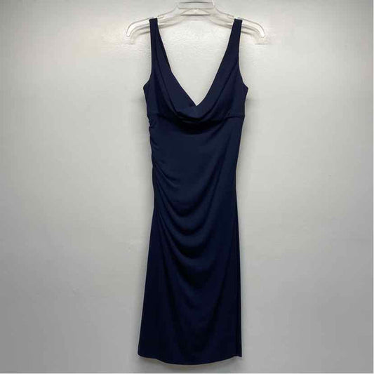 Selina Size 8-S Women's Blue Solid Sheath Dress