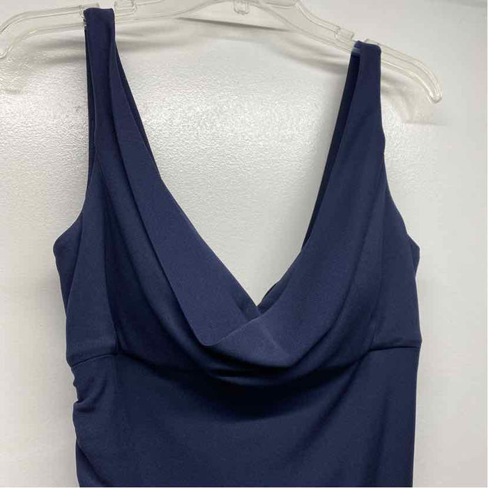 Selina Size 8-S Women's Blue Solid Sheath Dress