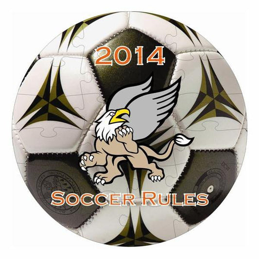 Soccer Hardboard Circle Puzzle with 24 Pieces 1