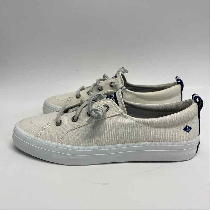 Sperry Size 7 Women's White Solid Sneakers