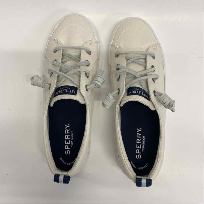 Sperry Size 7 Women's White Solid Sneakers