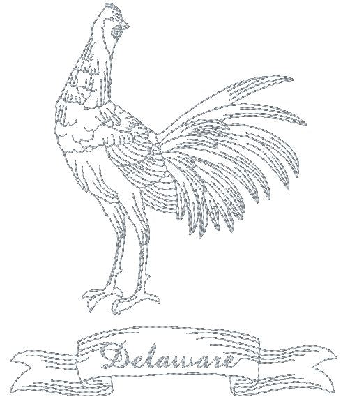 State Bird Redwork-1 [5x7]   11011 Machine Embroidery Designs