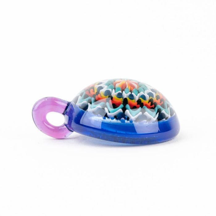 Steven H. Glass Blue Fire Line Implosion Pendant - Empire Smokes