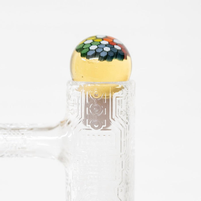 Steven H. Glass Rainbow Hive CFL Control Tower Marble Top - Empire Smokes