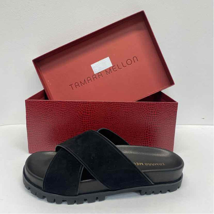 Tamara Mellon Size 8 Women's Black Solid Slide Sandals