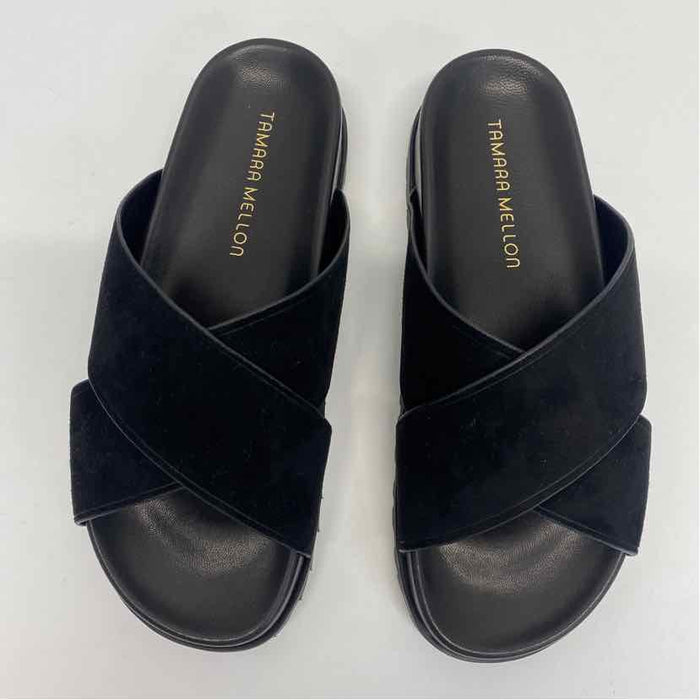 Tamara Mellon Size 8 Women's Black Solid Slide Sandals
