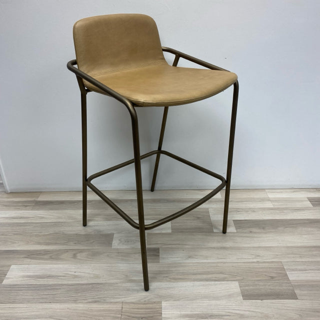 Tan Leather Stool