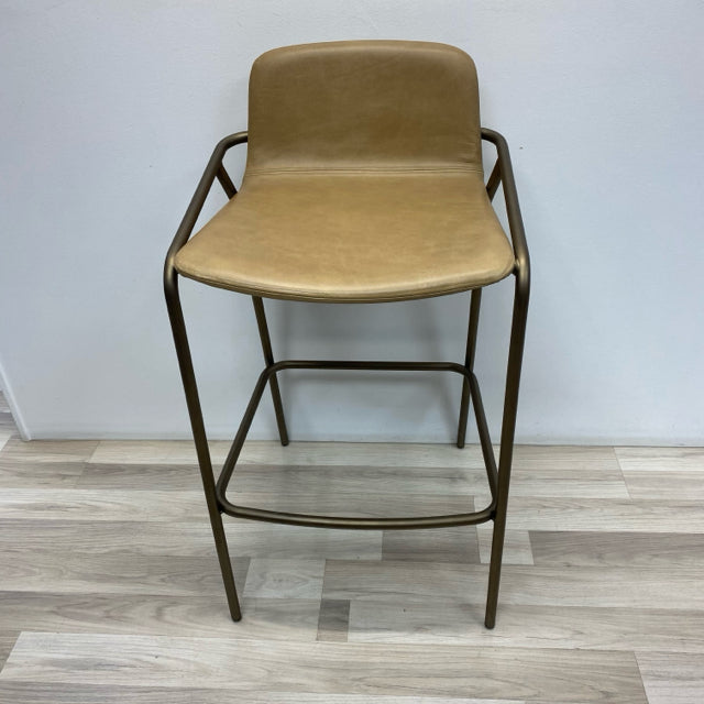 Tan Leather Stool