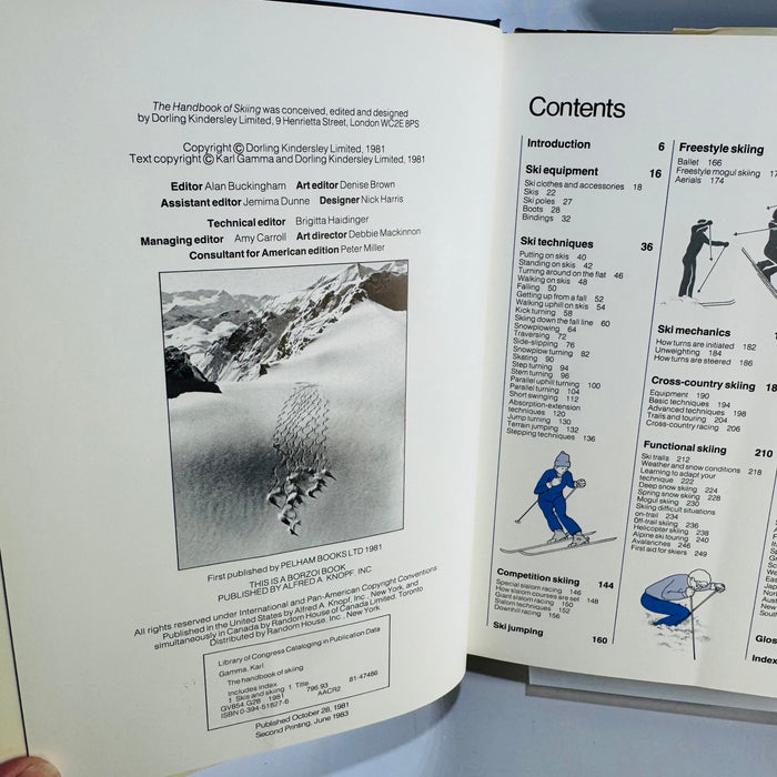 The Handbook of Skiing Karl Gamma 1983 Hardcover Illustrated Ski Technique Guide