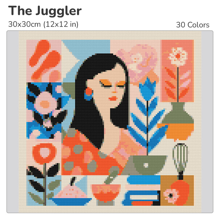 The Juggler Diamond Painting Kit-30x30cm (12x12 in)-Heartful Diamonds