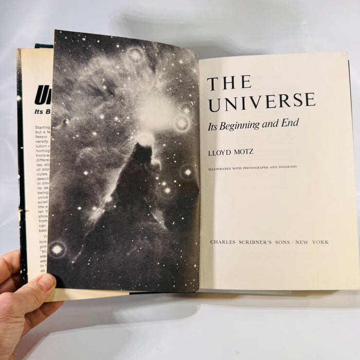The Universe: Its Beginning and End by Lloyd Motz 1975 Hardcover Vintage Cosmology