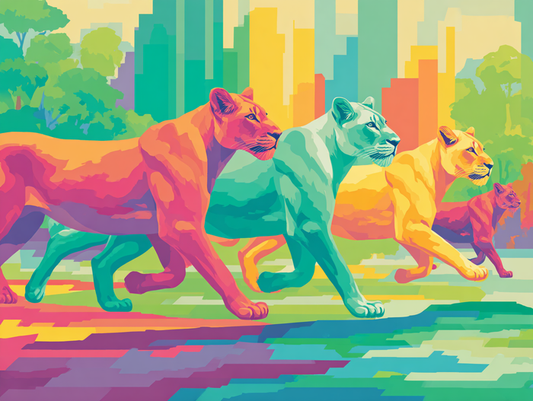 Urban Savannah Diamond Painting Kit-40x30cm (16x12 in)-Heartful Diamonds