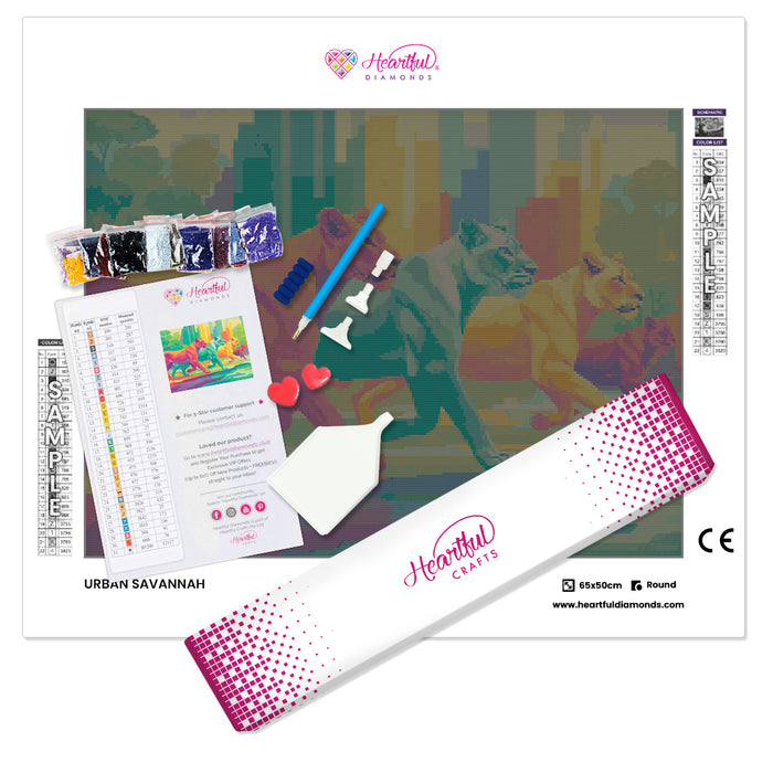 Urban Savannah Diamond Painting Kit-65x50cm (26x20 in)-Heartful Diamonds
