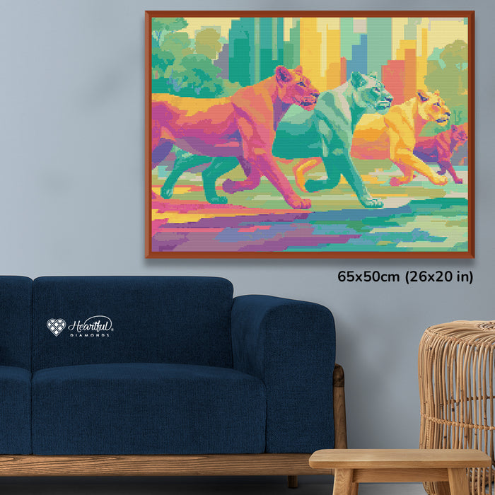 Urban Savannah Diamond Painting Kit-65x50cm (26x20 in)-Heartful Diamonds