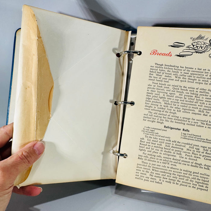 Vintage 1949 “My Favorite Recipes” Recipe Binder Organizer — Geo. Seelman & Sons (Milwaukee) | Tabbed Sections + Envelopes, Recipe Organizer & Kitchen Ephemera
