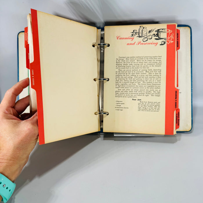 Vintage 1949 “My Favorite Recipes” Recipe Binder Organizer — Geo. Seelman & Sons (Milwaukee) | Tabbed Sections + Envelopes, Recipe Organizer & Kitchen Ephemera