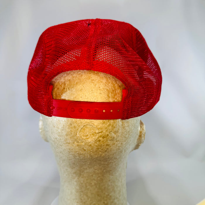 Vintage 1980s Massey Harris Trucker Hat, Red Mesh Snapback Farm Cap, M-H Logo Hat, Nissun Cap, One Size Fits Most