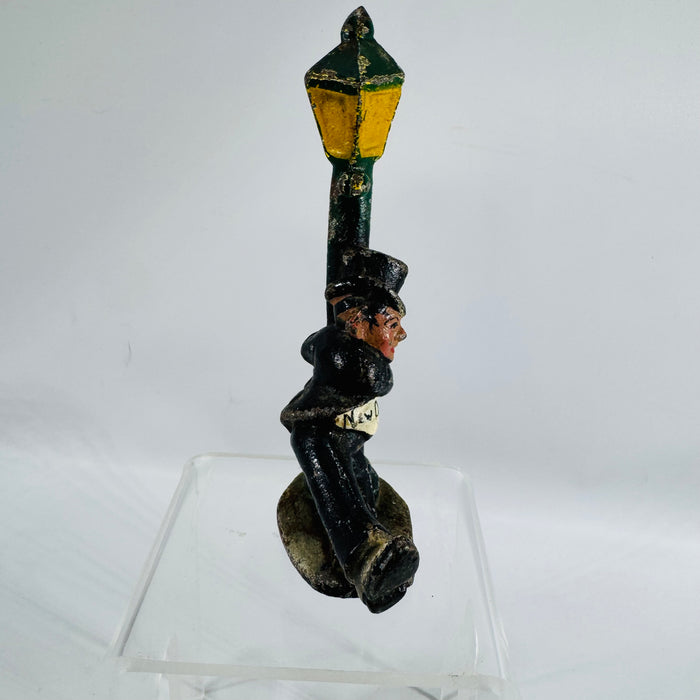 Vintage Cast Iron Drunk Man Lamp Post Bottle Opener New Orleans Barware Figure