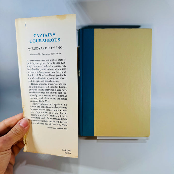 Vintage Nautical Adventure Classic — Captains Courageous (1957) — Rudyard Kipling | Lawrence Beall Smith Dust Jacket, Sea Adventure / Coming-of-Age Fiction