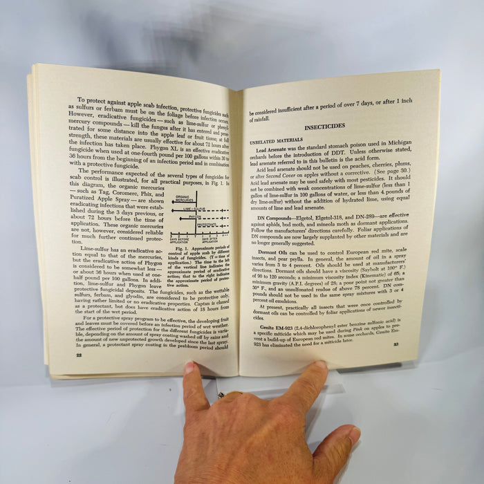 Vintage Orchard Spray Guide — 1960 Fruit Spraying Calendar (1960) — Michigan State University Extension Bulletin 154 | Grower Schedules, Agricultural Reference, Horticulture & Orchard Management