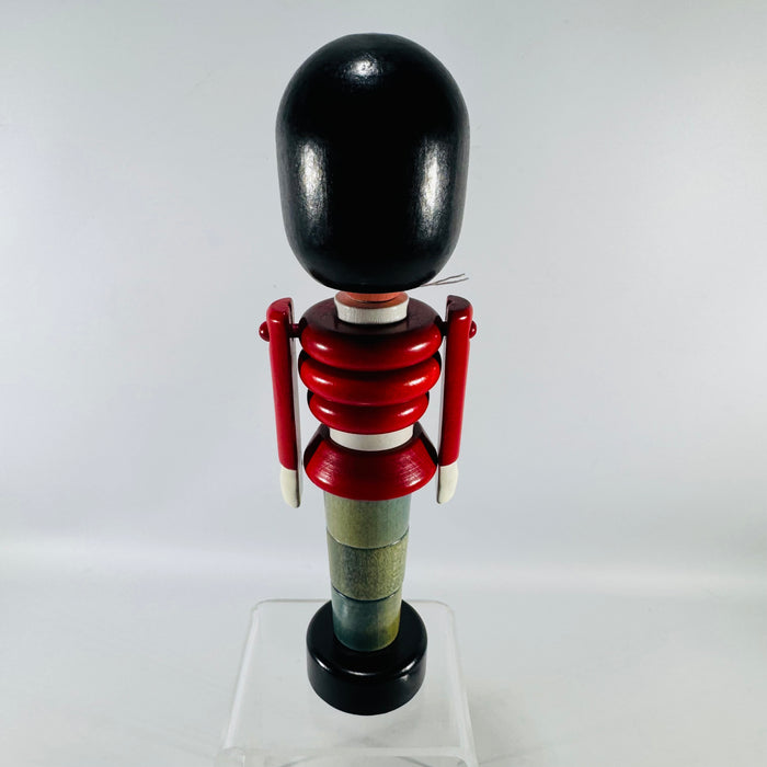 Vintage Wooden Stacking Toy Soldier—British Guard “Beefeater” Style, 1970s–80s, Made in Czechoslovakia