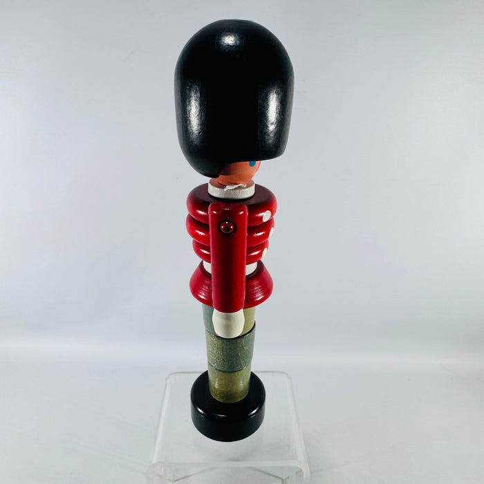 Vintage Wooden Stacking Toy Soldier—British Guard “Beefeater” Style, 1970s–80s, Made in Czechoslovakia