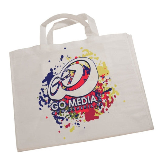 White Canvas 7 Inch Gusset Tote Bag with Your Design
