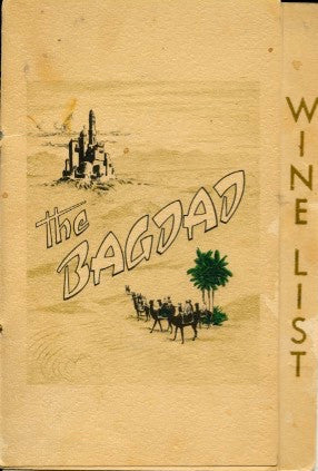 The Bagdad Wine List 1940's