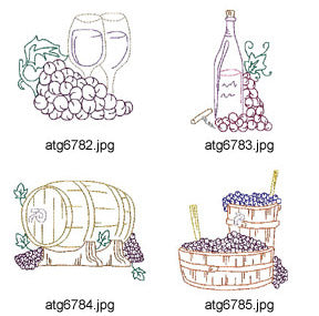 Wine Scenes  [4x4] # 10280