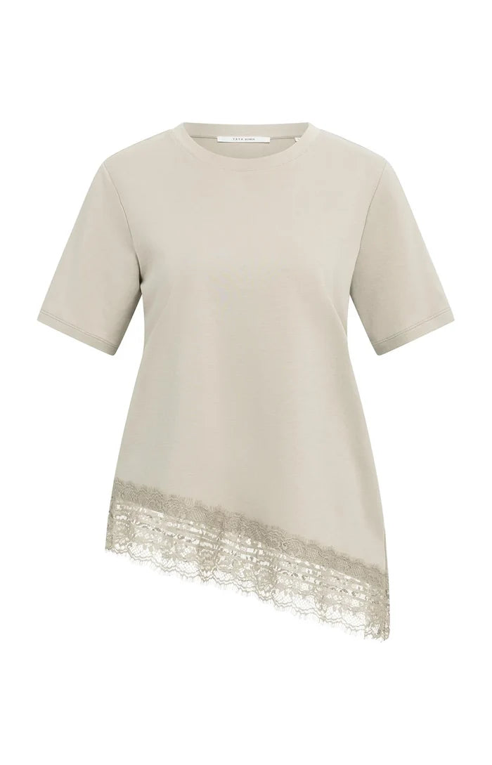 Yaya Jersey T-shirt with Lace Hem - Precious Sparkle