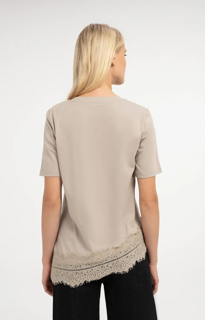 Yaya Jersey T-shirt with Lace Hem - Precious Sparkle