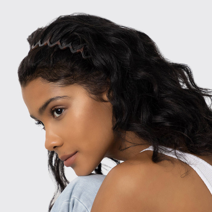 Zig Zag Headband 2pc - Black & Tort – alternate view 2