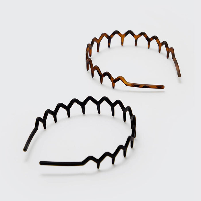 Zig Zag Headband 2pc - Black & Tort – alternate view 4